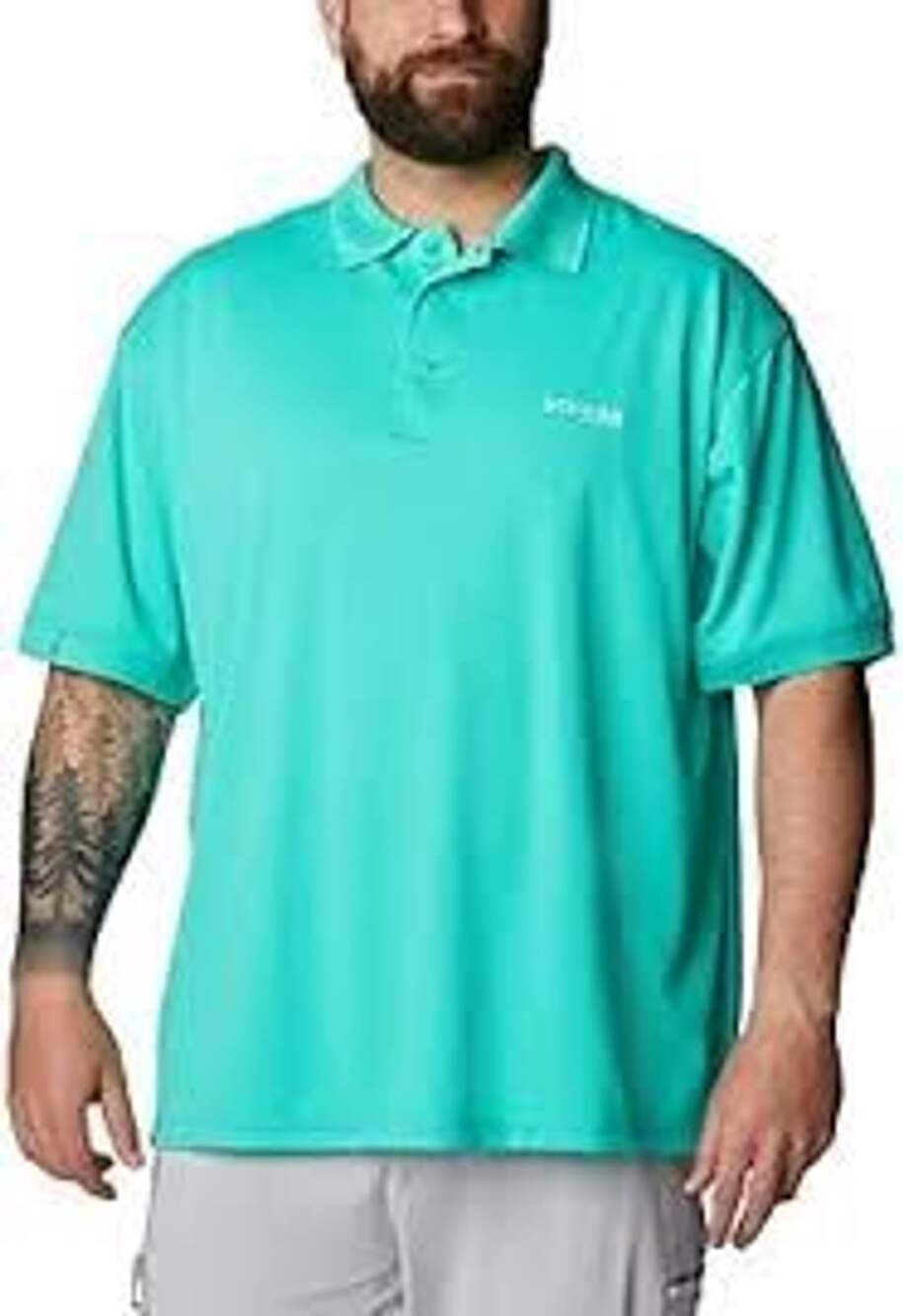 Columbia PFG Performance Fishing Gear Omni-Shade Polo Shirt Green Size 6X / 6 TF